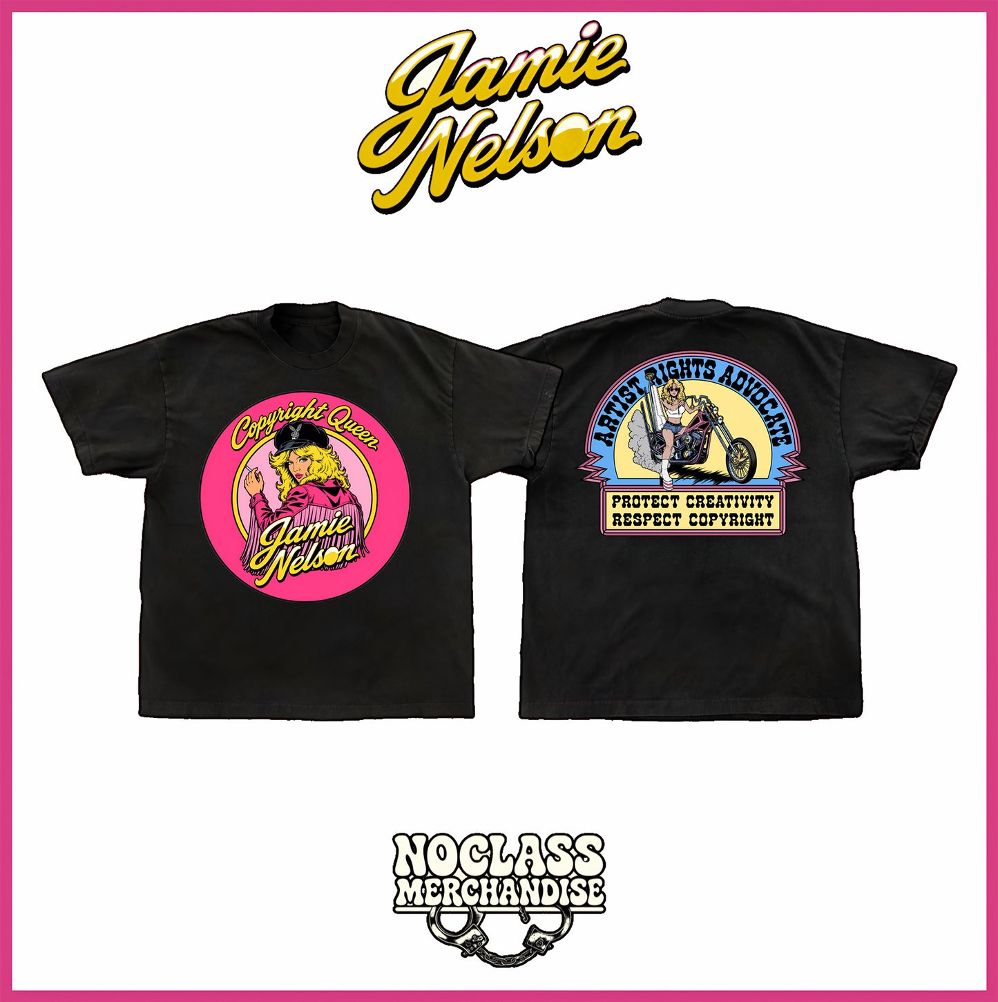Copyright Queen T-Shirt, Black: Jamie Nelson x No Class Merch