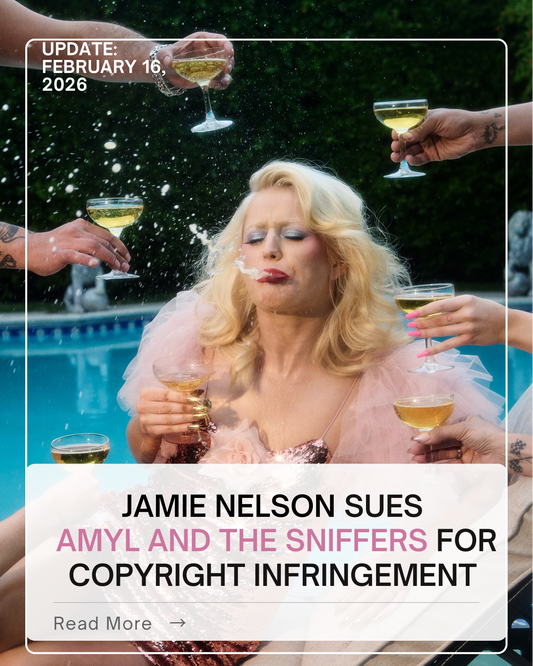 Amy Taylor vs Jamie Nelson. Nelson sues Amy Taylor and Amyl and the sniffers for copyright infringement.