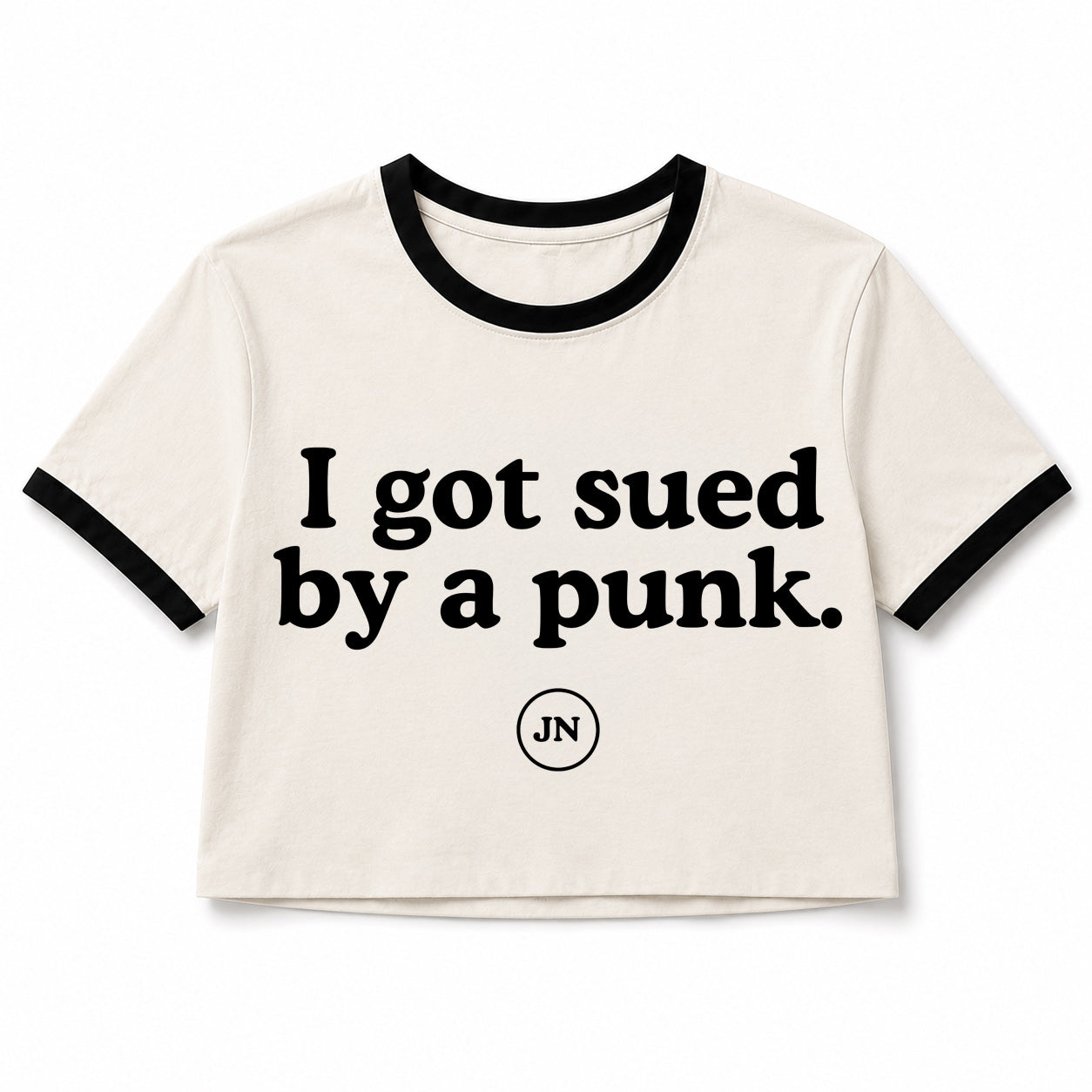 "I got sued by a punk" T-shirt. This apparel is perfect for legal, litigation, and lawyer related gifts.