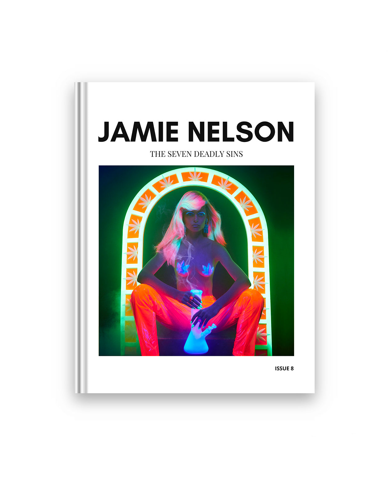 Book cover featuring a person in a colorful archway with 'Jamie Nelson' and 'The Seven Deadly Sins' text.