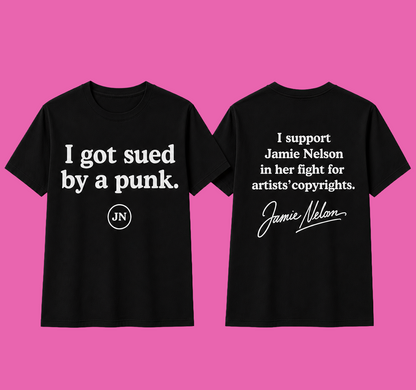 I got sued by a punk tshirt by Jamie Nelson, photographers' copyrights advocate.