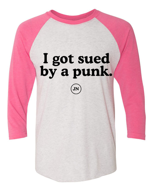 I got sued by a punk tshirt by Jamie Nelson, a Los Angeles fashion and fine art photographer involved in a lawsuit to protect her rights as the copyright holder to her images.