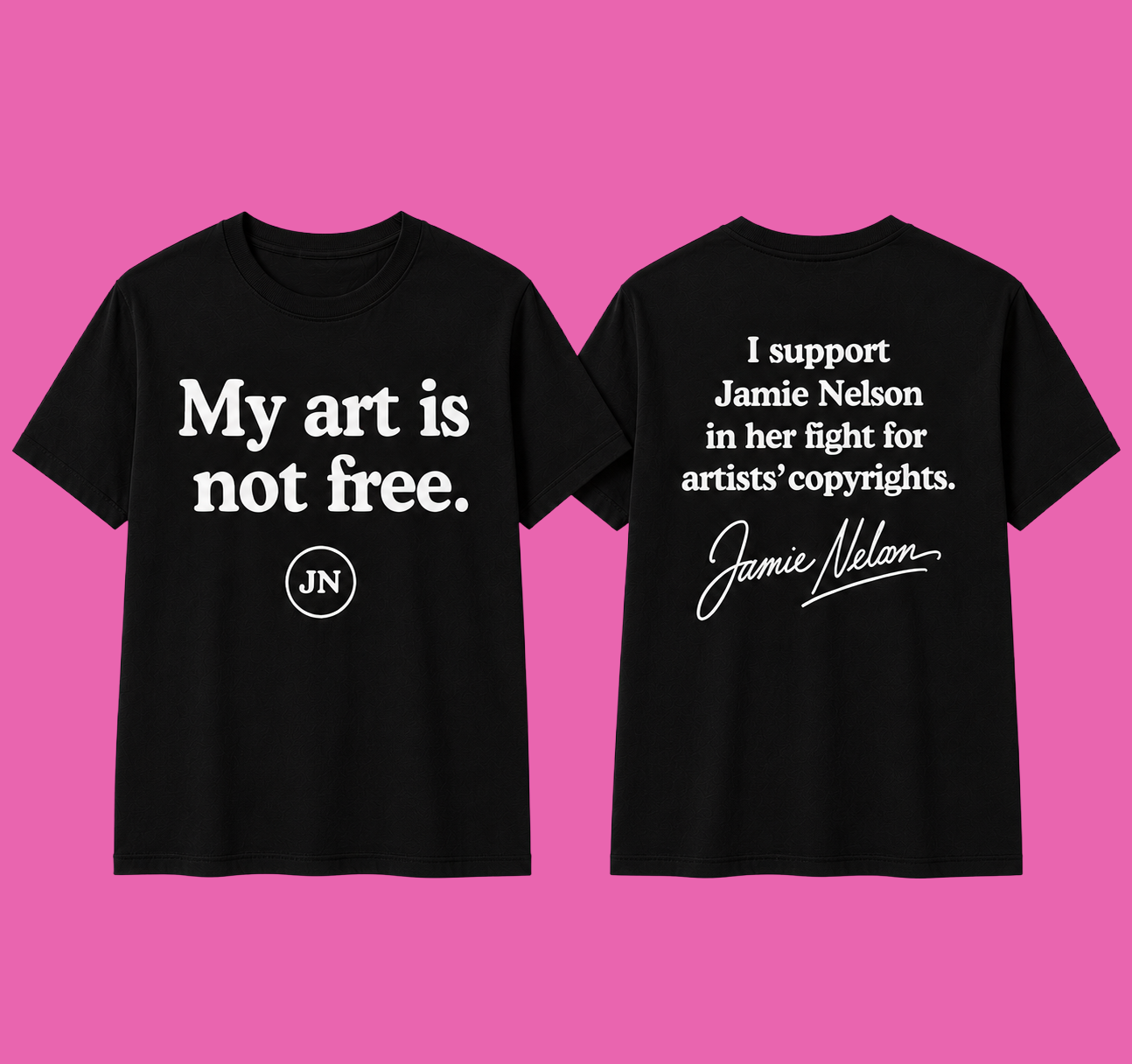 Pre-Order Unisex Cropped or Regular T-Shirt Black: "My Art is Not Free."
