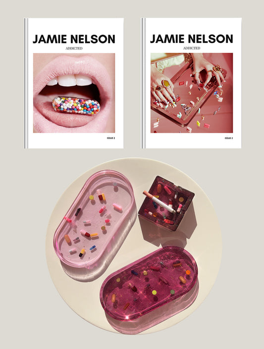 Bundle: pill tray and matching zine
